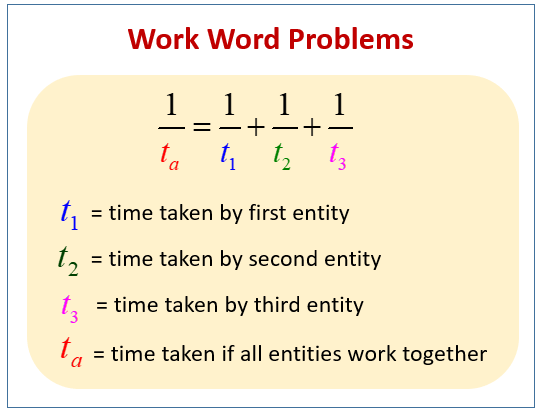 work problem formula