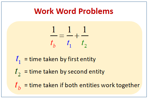 Work Word Problems