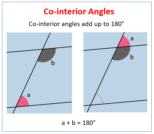 Co Interior Angles Examples Solutions Videos Worksheets