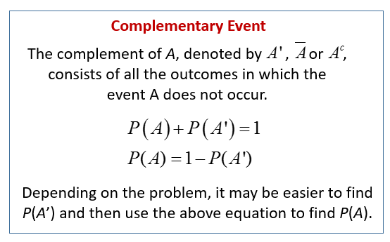 Complementary Events