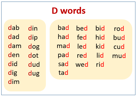 D sound words