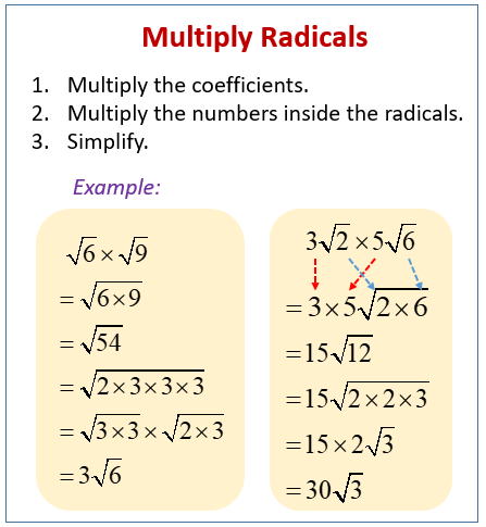 problem solving multiplying radicals