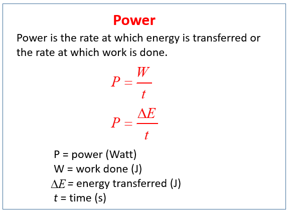 problem solving for power in physics