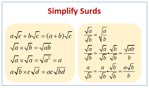 Simplify Surds