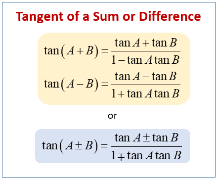 Tangent Sum Difference