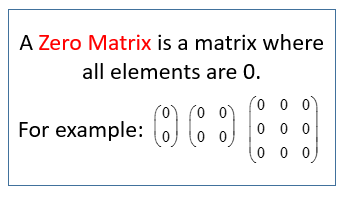 Zero Matrices